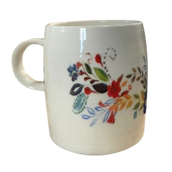 Anthropologie Starla M Halfmann Letter D Monogram Petal Palette Coffee Tea Mug - Picture 6 of 10